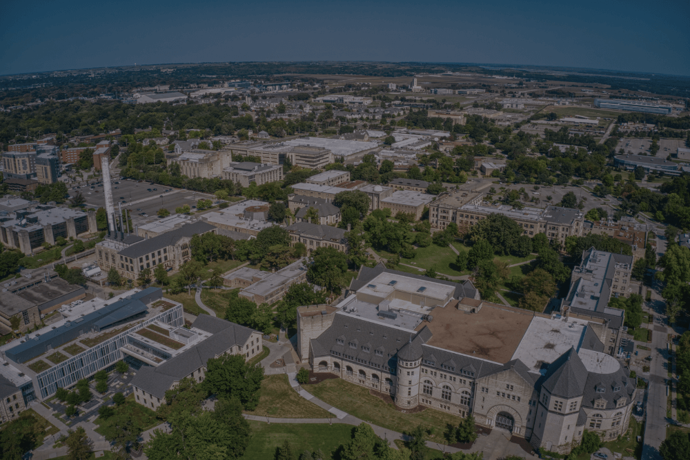 Overhead view of K-State Campus