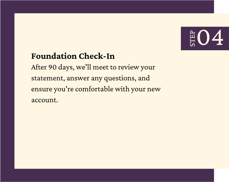 Step 4 - Foundation Check In